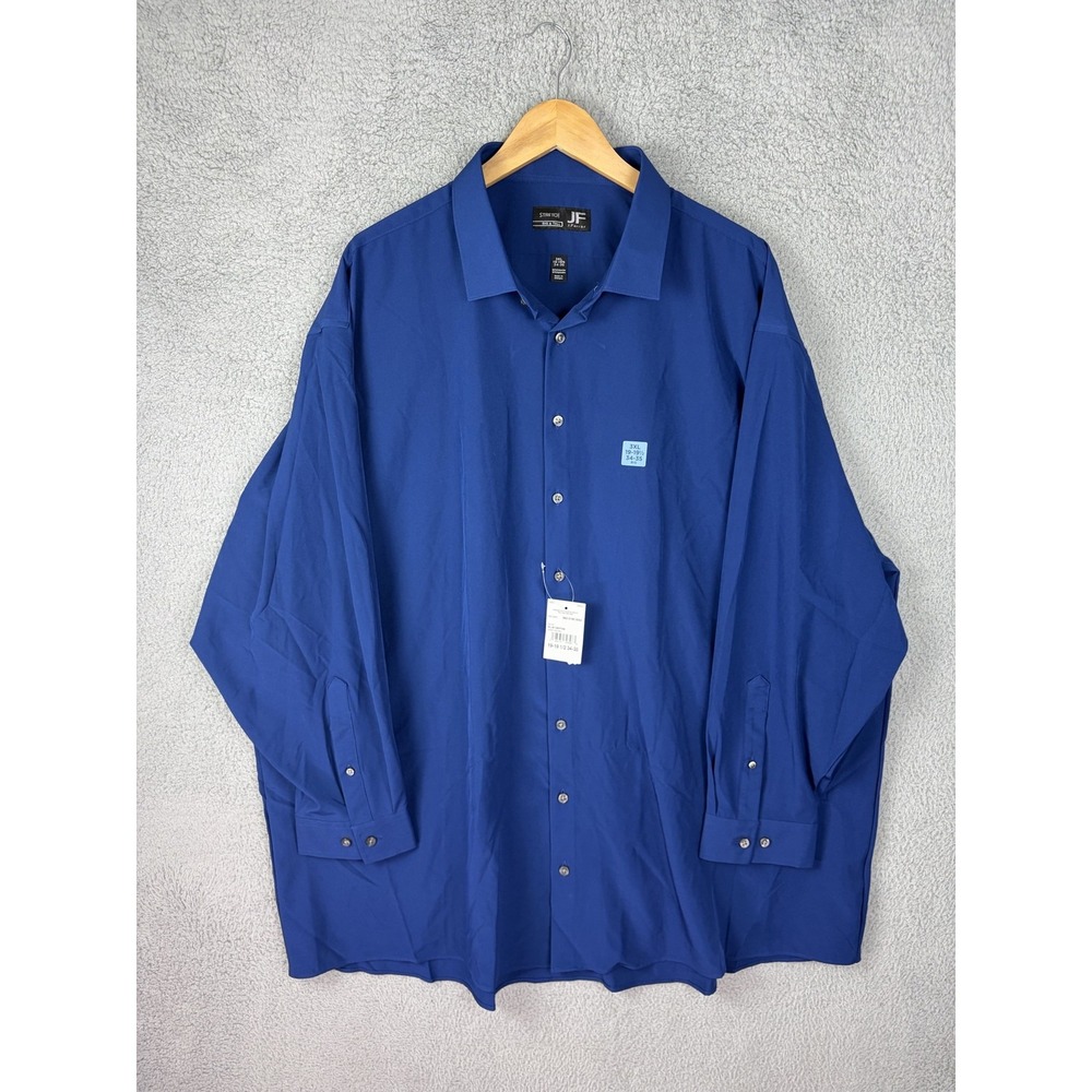 J. Ferrar Mens 3XL Big & Tall Stretch Dress Shirt Blue 19-19.5 34/35 NEW